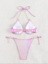 Load image into Gallery viewer, Pearl detail underwire bikini
