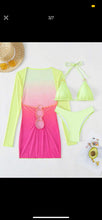 Load image into Gallery viewer, 3 Piece Ombré Swimsuit Set
