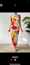 Load image into Gallery viewer, Floral print backless dress
