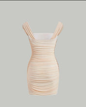 Load image into Gallery viewer, Solid Ruched bodycon dress
