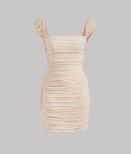 Load image into Gallery viewer, Solid Ruched bodycon dress
