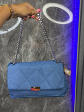 Load image into Gallery viewer, Quilted Denim chain bag
