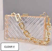 Load image into Gallery viewer, Acrylic Clear Box Clutch
