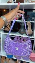 Load image into Gallery viewer, Purple bandana bag
